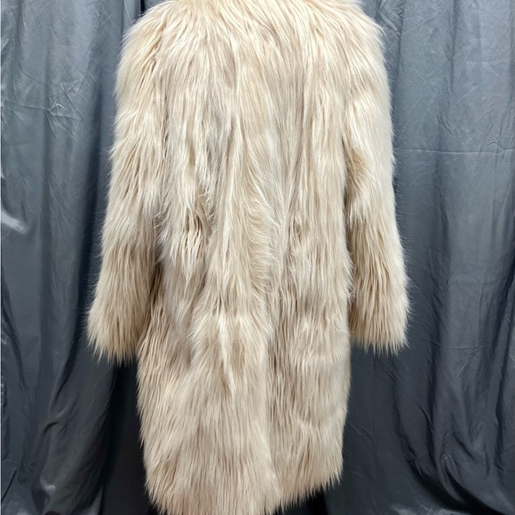 Boohoo Maxi Faux Fur Coat Womans size 10 Hollywood Glam Vintage Look - Picture 5 of 10